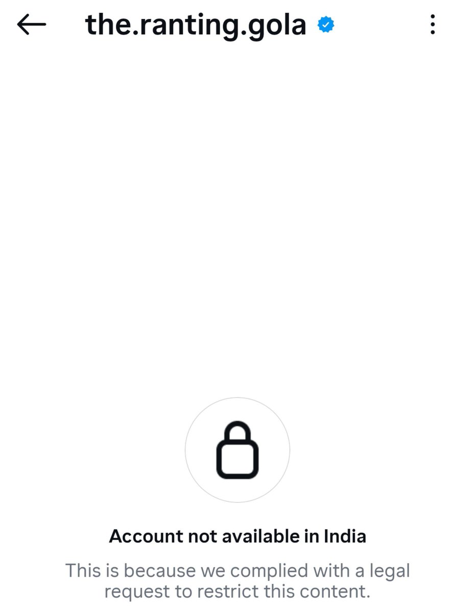 HPhobiaWatch's tweet photo. Ranting Gola ka insta account withheld ho gaya Lmao https://t.co/DiGWYdaXn9