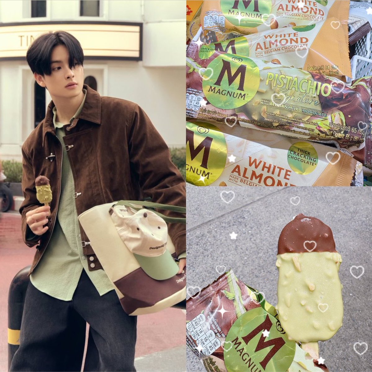 Mukrob_x's tweet photo. มาลองงั่ม #ตามรอยขุนพล แน้ว ! 🤎💚
ช็อกโกแลตเข้มข้น อัลมอนด์กับพิสตาชิโอคือเคี้ยวสนุกมากกก หวานกรุบ 🤏🏻🫧 ＞ᨓ＜ 

KHUNPOL x MAGNUM
#KHUNPOL #MagnumThailand
#MagnumPistachioSignature https://t.co/aDNuPCD4un