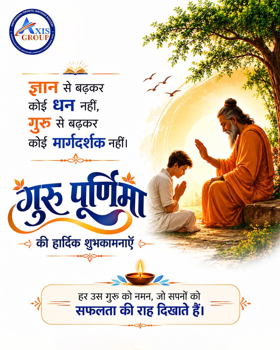 axisinstitutes's tweet photo. Happy Guru Purnima 🙏
#HappyGuruPurnima #GuruPurnima #Gratitude #Respect #Wisdom #Teachers #Mentorship #Inspiration #Knowledge #Success #Blessings #AxisGroup https://t.co/QnmsxMEPzG