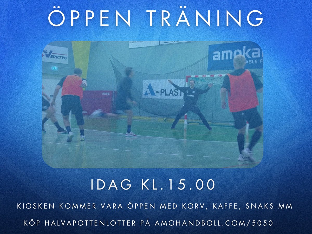 amo_handboll's tweet photo. Välkommen på öppen träning i Amokabelhallen i eftermiddag kl. 15.00! 🤾‍♂️🔥

​#viäramo #alstermo #handbollsligan #handboll #handball https://t.co/tCUtGD1rHu