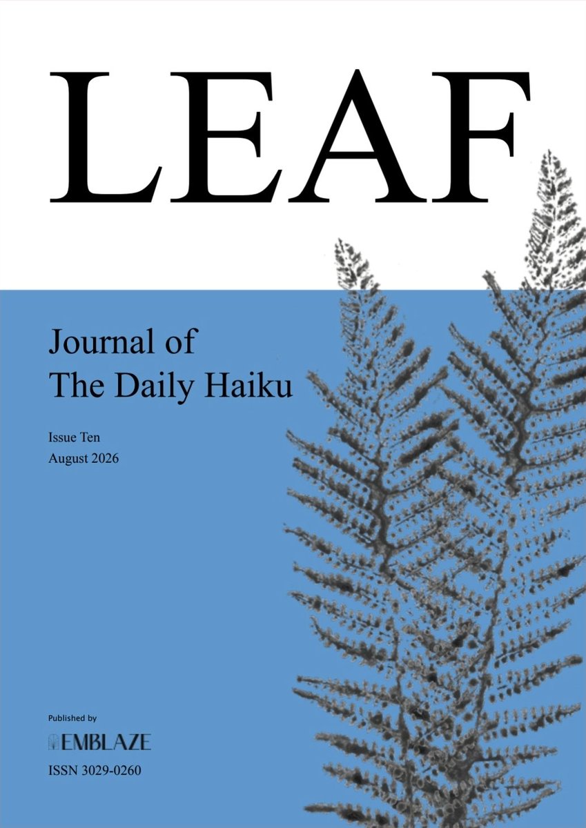 Effulgent_Zeal's tweet photo. Happy to have two poems in the Leaf Journal, issue 10, August 2026

Congratulations to all the poets 🌸
What a beautiful issue ✨️

Thanks to the Editor Ravi Kiran
And founder of The Daily Haiku, Amanda White 

#haiku #WritingCommmunity 

https://t.co/9oPJ9jXsCv https://t.co/SMlYgGoIit