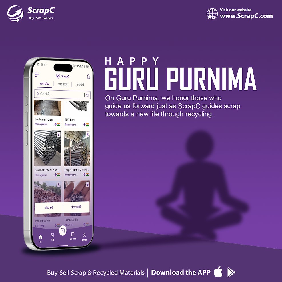 ScrapC00's tweet photo. Happy Guru Purnima! 🙏

Today we honor the teachers and mentors who inspire us to grow. Just as guidance transforms lives, recycling gives materials a new purpose.

Wishing everyone peace, wisdom, and prosperity.

#GuruPurnima #HappyGuruPurnima #ScrapC #Recycling #Sustainability https://t.co/Fd3ppA28wz