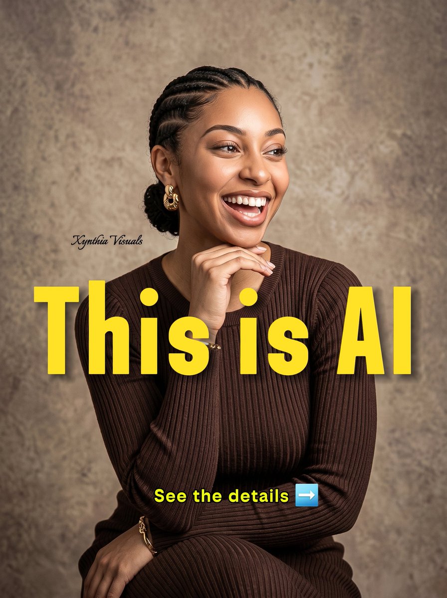 Xynthiah_1's tweet photo. Is AI getting too detailed? 😳

​Zooming in on the cornrow braiding, laid baby hairs, and scalp texture. The gap between AI renders and studio photography is officially gone.

​Rate the realism from 1-10 👇 https://t.co/1PJdyDzp3B