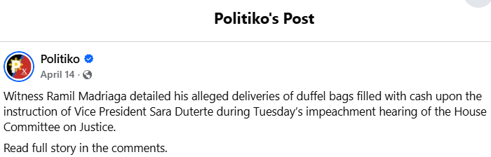 dumidyeypee's tweet photo. It corroborates Madriaga's testimony regarding deliveries of duffel bags, which serve the same purpose as gym bags. https://t.co/rBOfVVV9Tz