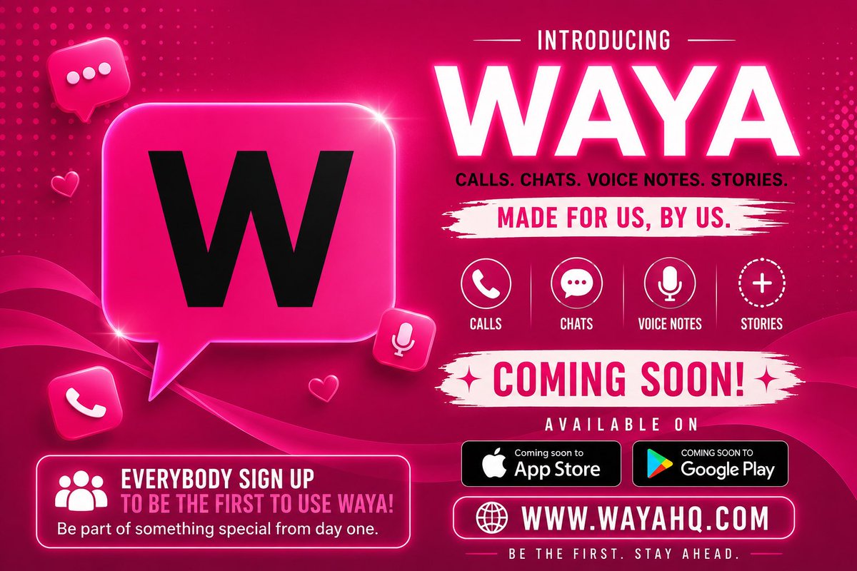 shattawalegh's tweet photo. https://t.co/KhkV1IaeVq Sign up Now and be the first to experience #Waya https://t.co/eRb34aKdXV