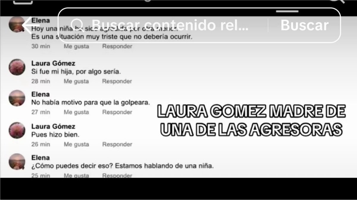 jesusdelacruzol's tweet photo. No he querido compartir ni el vídeo ni la cara de las menores. Pero esto sí hay que verlo.

Esta es la reacción en redes de una de las madres de las agresoras (en Moguer). Lejos de condenar los hechos, los justifica y llega a decir: «Ojalá le hubiera pegado más fuerte».

Así es imposible educar contra el acoso. 👇 [Adjuntar capturas]
