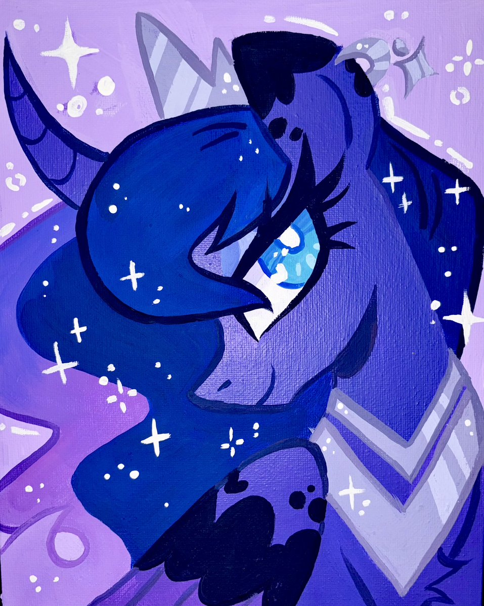 ZugarZtrings's tweet photo. Luna canvas painting ^^ https://t.co/AP4cTnKG6l