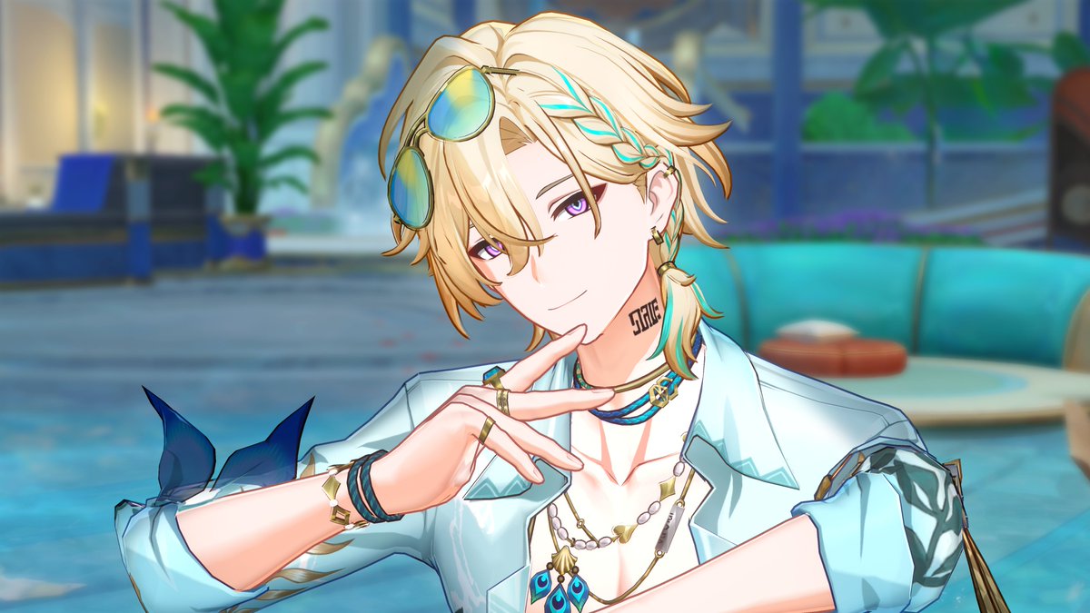 GreenTeaWafflez's tweet photo. I don't think I'm doing him quite justice but his skin is a very nice upgrade especially his hair💛 #aventurine #hsr #honkaistarrail https://t.co/sGRf2v6KTO