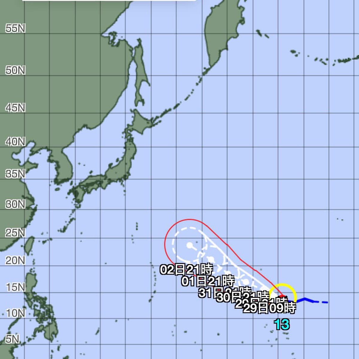 uta_ko's tweet photo. ちょいと台風くん、熊本っつーか九州に行ったらぶっ飛ばすよ！！今回ばかりは関東以北においで

空気読もうね、君ならできる今すぐ温帯低気圧に変身するとかそこでくるっと半回転とか君ならできる！！！

うぅ、みんなの念力でなんとかならんかな…💦

#頑張れ熊本
#台風行くな https://t.co/56mGoYyWeQ