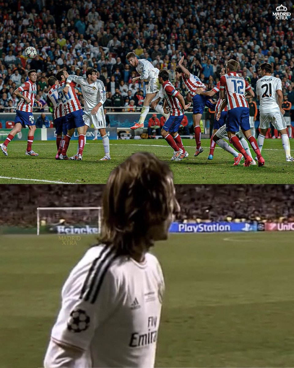 MadridXtra's tweet photo. Luka Modrić corner. Sergio Ramos header. 

The rest is history. https://t.co/0GiJmSoy8u