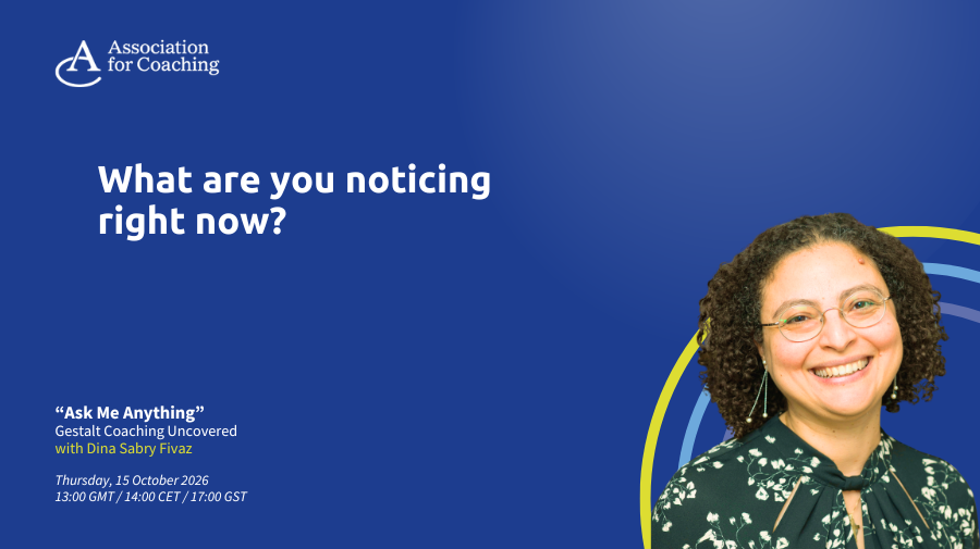 TheACglobal's tweet photo. What are you noticing right now?

Join Dina Sabry Fivaz to explore awareness, presence, and 𝗚𝗲𝘀𝘁𝗮𝗹𝘁 𝗰𝗼𝗮𝗰𝗵𝗶𝗻𝗴 𝗶𝗻 𝘁𝗵𝗶𝘀 𝗶𝗻𝘁𝗲𝗿𝗮𝗰𝘁𝗶𝘃𝗲 𝗔𝗠𝗔 𝘀𝗲𝘀𝘀𝗶𝗼𝗻: https://t.co/R91Xwla8tY

#ACglobal #GestaltCoaching #CoachingCommunity https://t.co/3d63YbGFKU