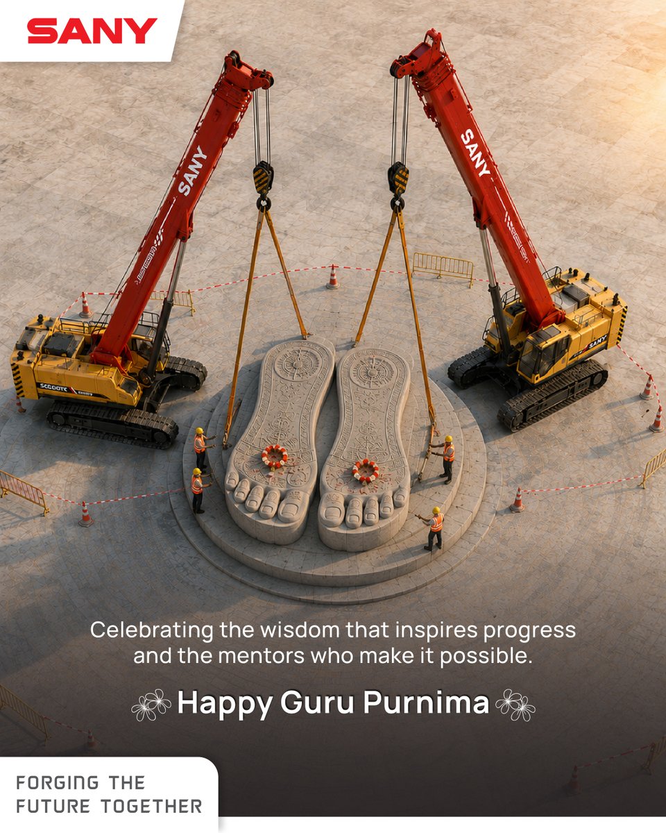 SanyIndia's tweet photo. This Guru Purnima, SANY India celebrates the mentors, teachers and guides who inspire growth, share knowledge and help build a better tomorrow.
Happy Guru Purnima!

#HappyGuruPurnima #SANYIndia #GuruPurnima #LearningAndGrowth

[Guru Purnima, Mentorship, Learning, Skill Development, SANY India]