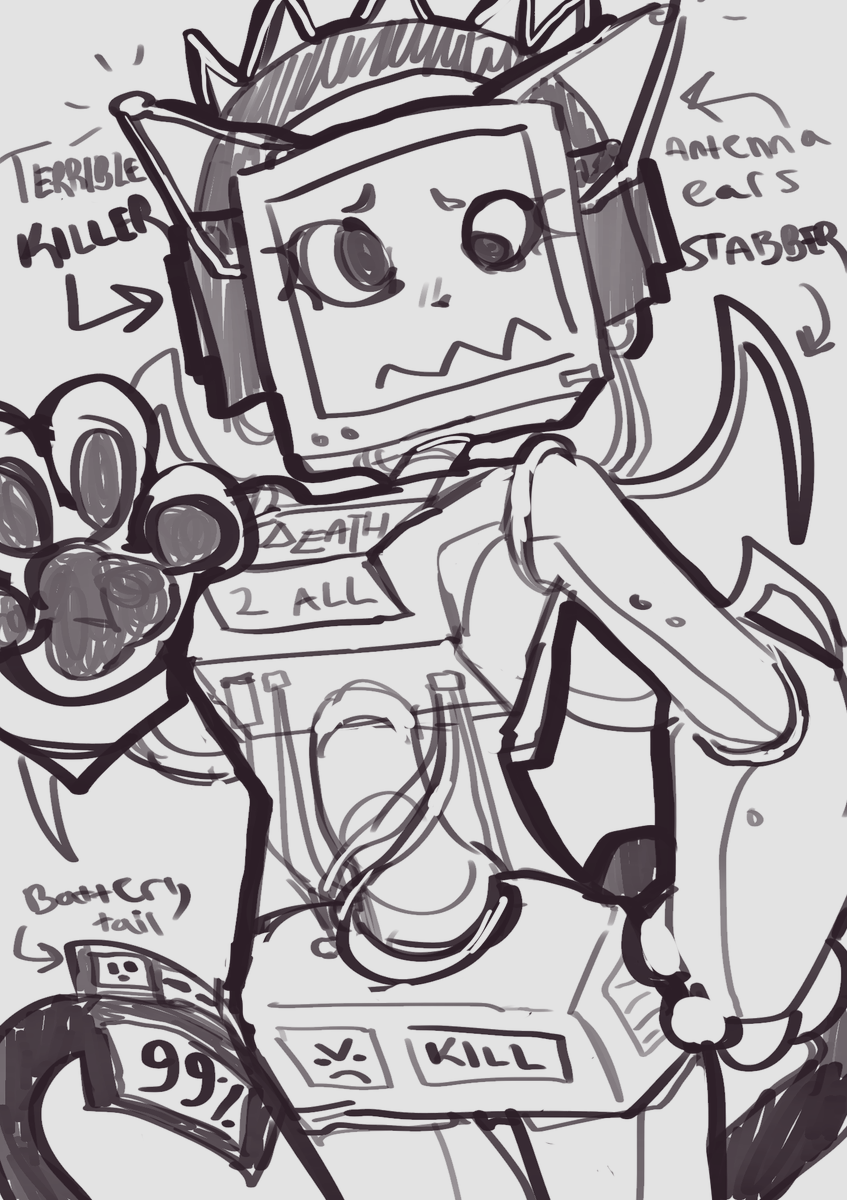 girlyburger's tweet photo. She's a KILLER ROBOT 9000 and will KILL YOU with NO MERCY #KILL #ROBOT #KILLERROBOT https://t.co/Ve3lCUdvZH