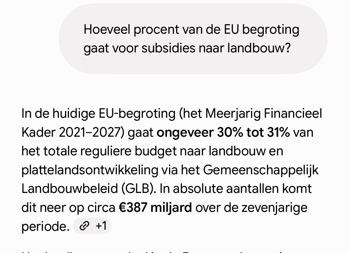 DanielTerHegge's tweet photo. @FDF_Nederland 387 miljard wordt aan boeren uitgedeeld door de EU. Opzouten ermee. 
Subsidieslurpende industrie. https://t.co/esLuNKrySe