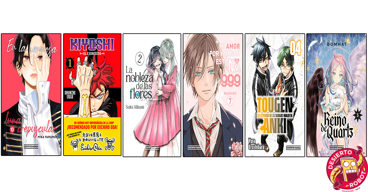 DesiertoRobot's tweet photo. Seis Estrenos Distrito Manga en Desierto Robot 🤖 #lanoblezadelasflores #miamorporyamadaestaalnivel999 #reinodequartz #enlahermosalunacrepuscular #distritomanga https://t.co/WgMgf6qajy