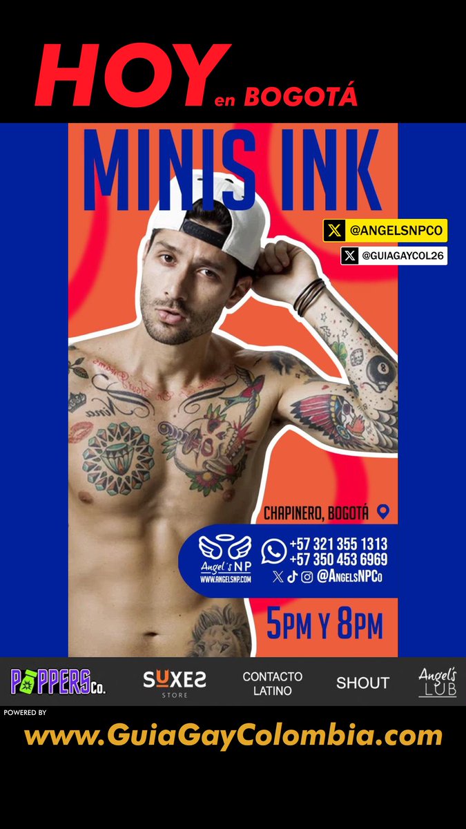 guiagaybogota's tweet photo. HOY MIÉRCOLES en BOGOTÁ
ANGEL'S NAKED PARTY
Cel.3213551313
Cel.3504536969
➜ https://t.co/cN9yLjRRxk
➜ @angelsnpco
···
#guiagaycolombia #AngelsNakedParty #Angels #Naked #Party #ANP #AngelsNP #AngelNparty #SexParty #MinisINK 
➜ @GUIAGAYCOL26 🏳️‍🌈🇨🇴 https://t.co/2S8Pn70vvp