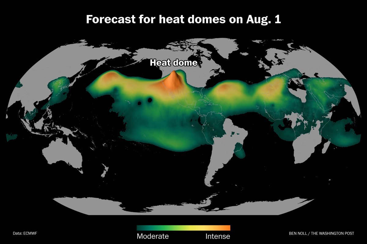 LeonSimons8's tweet photo. "Current forecast highs of about 47°C in Las Vegas and Phoenix, 50°C in Needles and pushing 54°C in Death Valley?!"
🥵🌡📈 https://t.co/7tNKVepEjV
