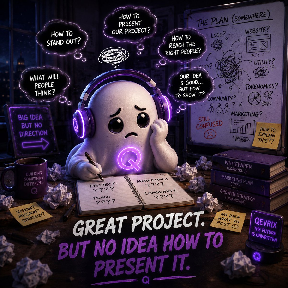 QEVRIXOfficial's tweet photo. POV:
You have the vision.
But nobody sees it... yet.
Keep building. 👻
#QEVRIX #QWISPER #BuildDifferent https://t.co/GiGkEAI2pc