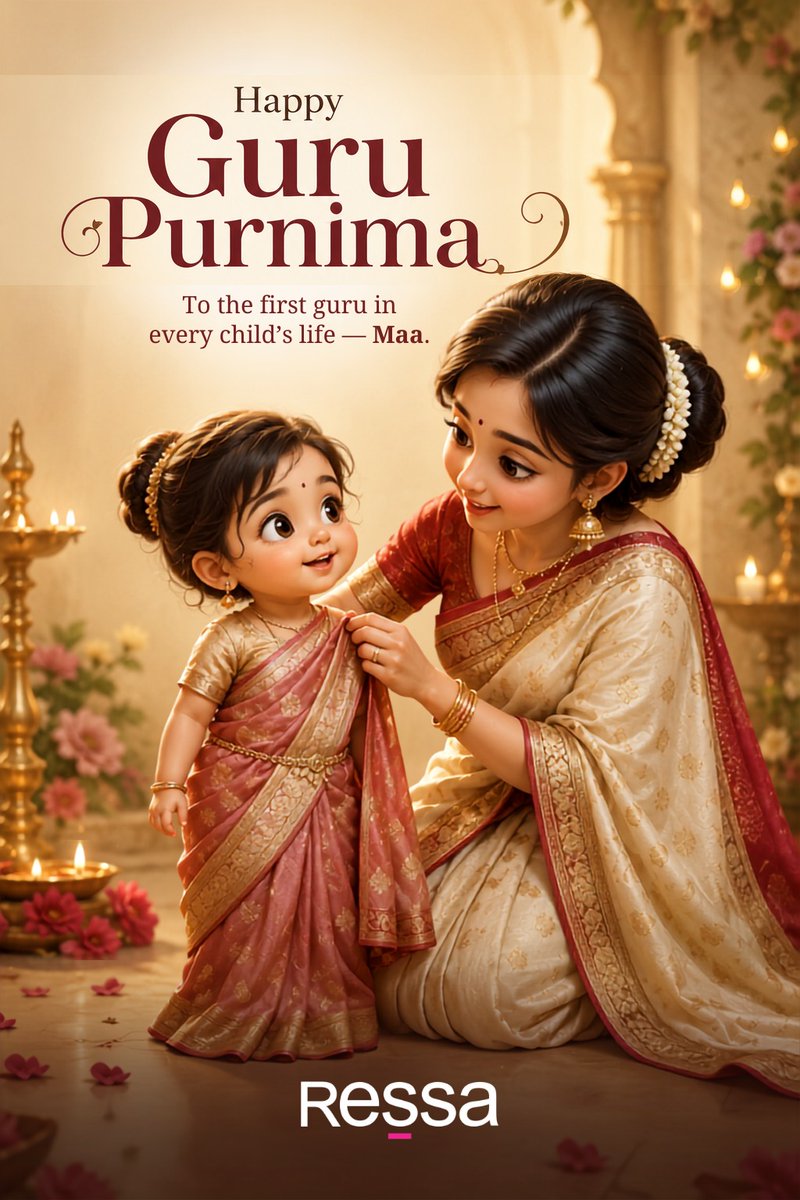 Ressa_relive's tweet photo. Our first teacher is always Maa. ❤️ Wishing everyone a blessed Guru Purnima. 🌕

#GuruPurnima #Maa #Ressa #ReliveYourCulture https://t.co/7SHjTQUoI9