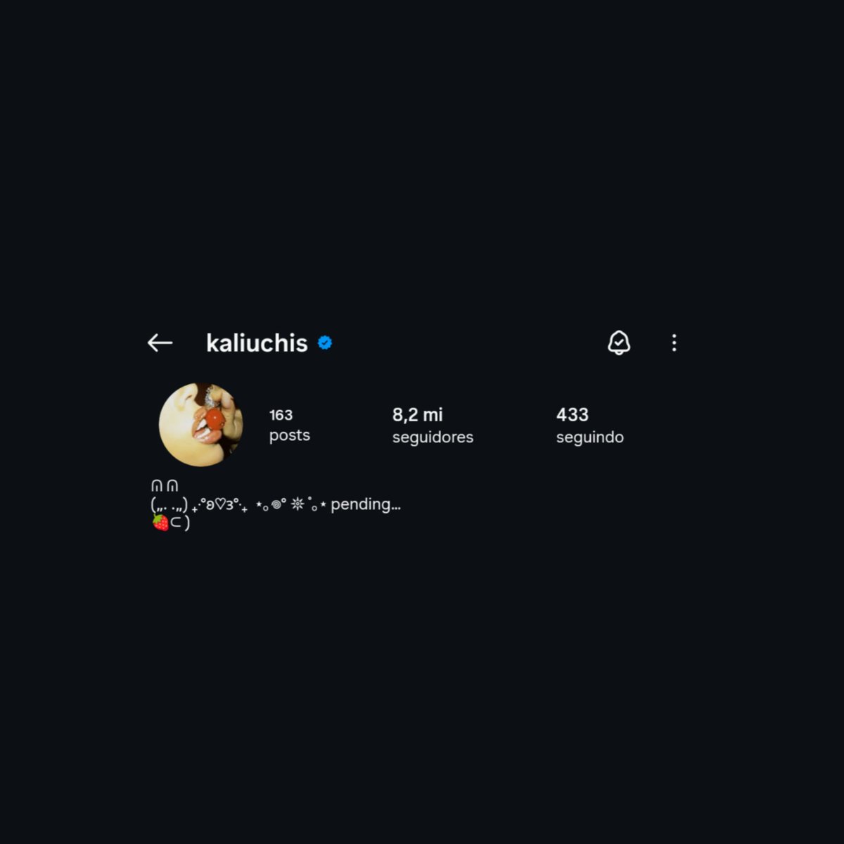 kaliuchisbrasil's tweet photo. VEM AI! Kali Uchis alterou sua bio no Instagram 👀 https://t.co/ubzqltRybU