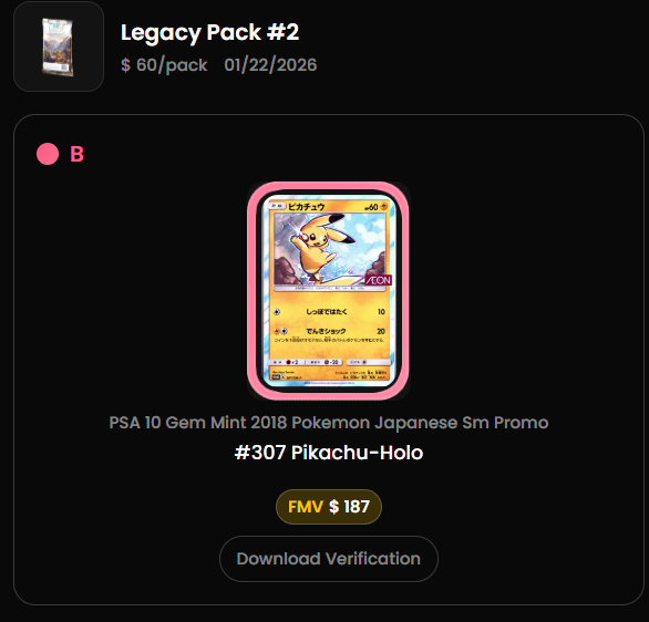 ShowballC's tweet photo. Sharing one of my favorite TCG cards! 
Right now, this AEON Pikachu still takes the crown for me. 
It was the first card I pulled on @renaissxyz . 
The artwork may be simple, but it’s undeniably cute—and I fell in love with it even more once I held the physical card in my hands. https://t.co/elZBqvcDBk