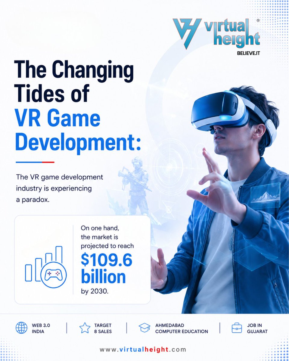 VirtualHeight's tweet photo. The future of gaming is immersive.

The VR game development market is projected to hit $109.6B by 2030. As demand grows, the winners will be those building unforgettable virtual experiences.

Is your business ready for the next evolution of gaming? 

#VR #VRGaming https://t.co/ovY7W9DAeF