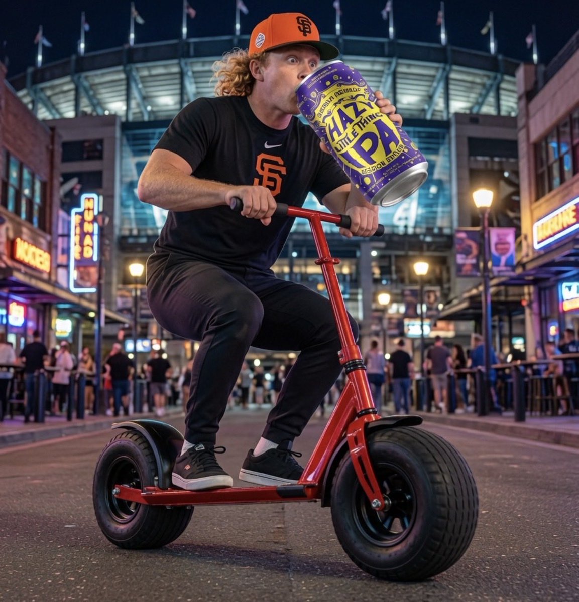 TimeLoop88's tweet photo. Baderopolis of the San Francisco Giants further injured his left foot in a weekend scooter accident, delaying his recovery from plantar fasciitis.
🍻⚾️ https://t.co/g1wg8Y5oKW