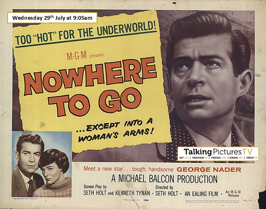 TalkingPicsTV's tweet photo. Too hot for the underworld!
NOWHERE TO GO (1958) 9:05am #GeorgeNader #MaggieSmith #BernardLee crime drama #TPTVsubtitles https://t.co/fk7Z7brKtx
