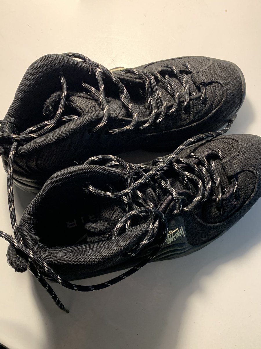 tsforselly's tweet photo. ส่งต่อ Nike air penny 2 stussy black 
ไซส์ 5.5  เท้า 23.5-24 cm ใส่สวย
ไม่มีกล่อง สภาพดีมาก ใส่ไม่ถึง5 ครั้ง มีแค่ฝุ่นเขรอะๆ เอาไปคลีนได้
ขายเท 2300 รวมส่ง
#ส่งต่อรองเท้า #ส่งต่อstussy #ส่งต่อรองเท้าผ้าใบ #ส่งต่อเสื้อผ้า #ส่งต่อกระเป๋า https://t.co/VbvziQy2EE