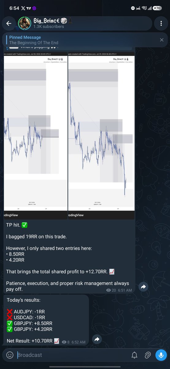 Brinceofcrypto's tweet photo. • Market Structure
• Liquidity
• Supply &amp; Demand 
• Entries

GBPJPY  🎯 +19RR Locked In!
Called it ahead , entry shared in my Telegram 🧠📊
 🎲♟️

🚪 Join here 👉 https://t.co/Q0zpN08eGt https://t.co/8aZGsrNnu8