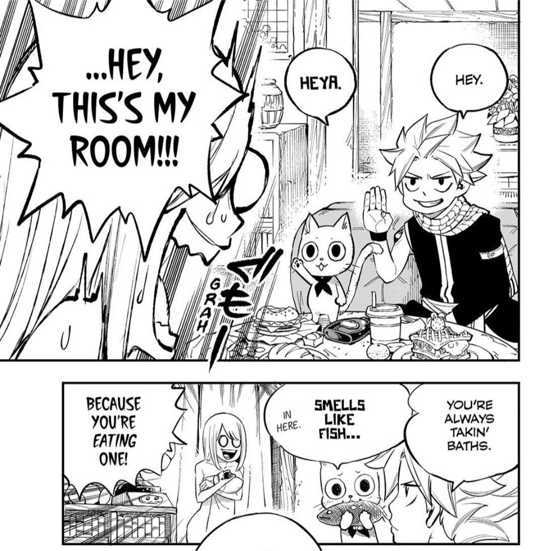 starsfilia's tweet photo. natsu is so annoyingly clingy like “you’re always takin’ baths 😒” like he wants to fight the concept of personal hygiene just so lucy spends more time with him https://t.co/csmunoFceg