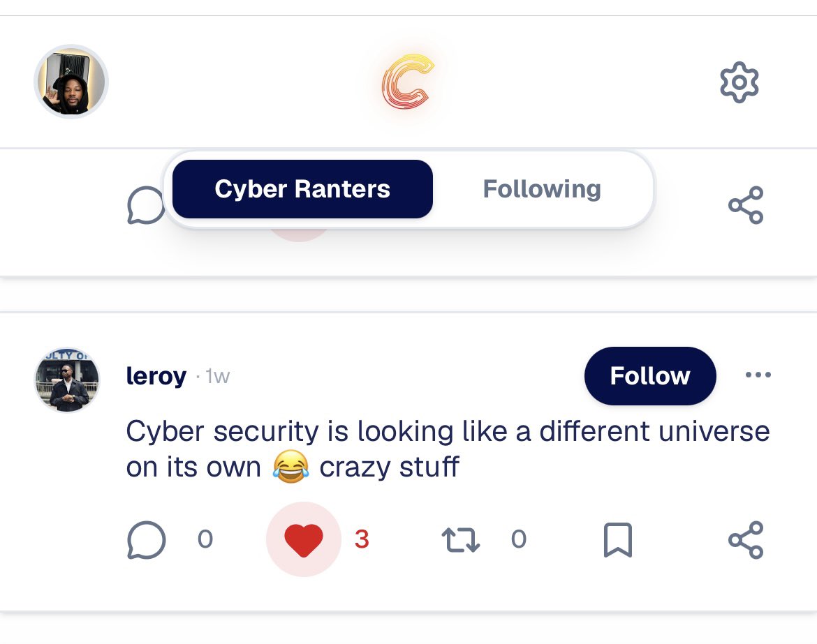 pizzyofficial_'s tweet photo. If you’re into CyberSecurity 

Discovering CyberRant now is like finding out about Crypto in 2009

I’ve been seeing Rants like this randomly on CyberRant https://t.co/JUsLXRYuhj