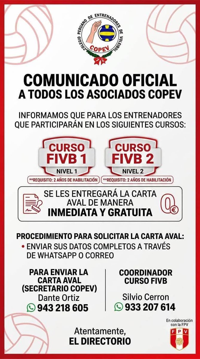 FPV - Federación Peruana de Voleibol tweet media