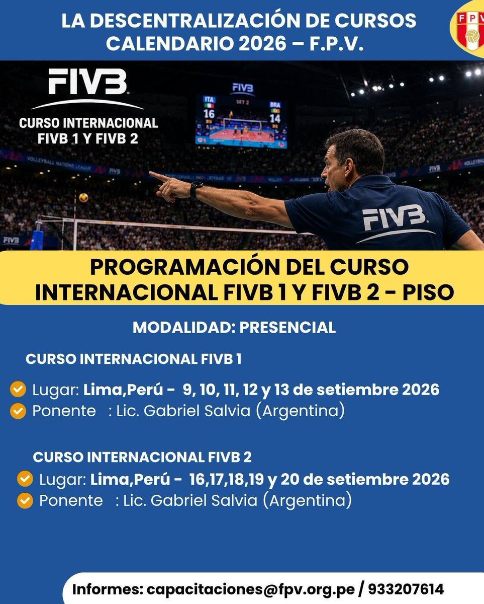 FPV - Federación Peruana de Voleibol tweet media