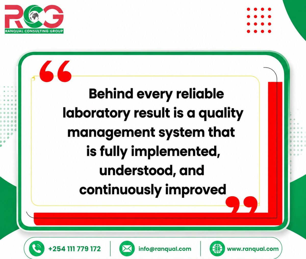 RanqualCG's tweet photo. Is your quality system truly implemented or just documented? Build an ISO 15189:2022 quality culture that is implemented, understood, and continuously improved. Join the 15-Day Quality Management Marathon this August. Register today: https://t.co/FWwJNp1M3D https://t.co/NkOu5nIZfm
