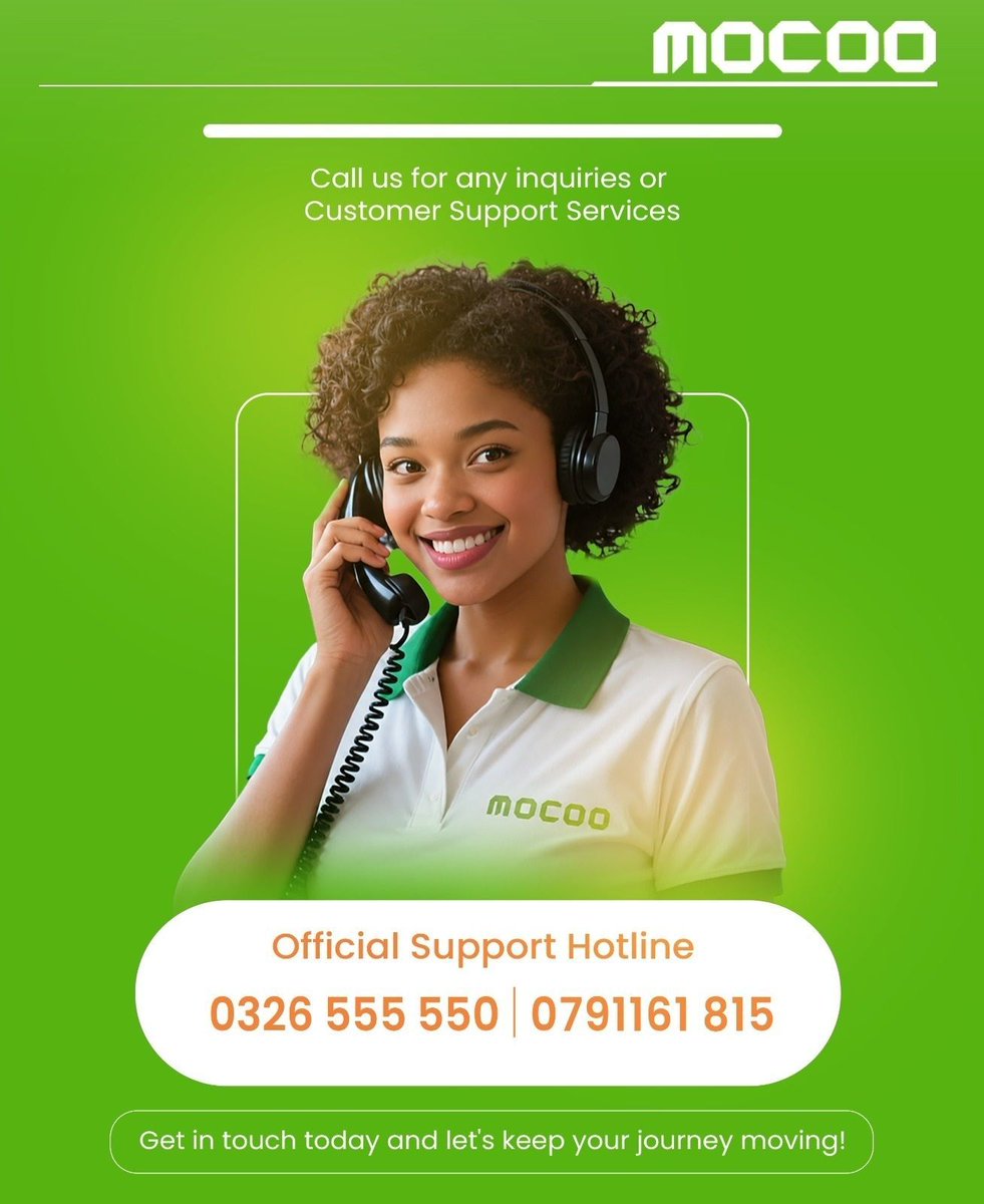 MocooUg2025's tweet photo. DO YOU HAVE ANY INQUIRY , PLEASE CALL OUR OFFICIAL SUPPORT HOTLINE.
and Get instant Help from our support team.
Ride bold with Mocoo.
#Mocooev
#Emotorcycles
#Greenmobilitysolutions https://t.co/NtEZDYqWaR