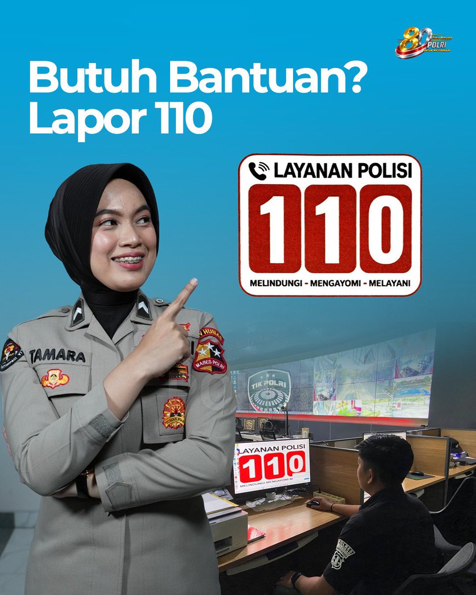 poldabengkulu's tweet photo. Saat menghadapi situasi darurat, gangguan keamanan, atau membutuhkan bantuan Kepolisian, segera hubungi 110 Call Center Polri. Polri Terus berkomitmen Profesional Dalam Pengabdian untuk Masyarakat dengan #MempermudahPelayananPublik https://t.co/yf4zeOw9zl