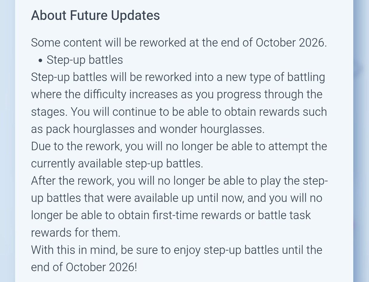 ChrisJoshuaS's tweet photo. Step Up is being replaced with something else. I have no issue with the current solo Random, aside from the fact some missions are just impossible unless you're using meta relevant decks*. And Step Up's issues are that it doesn't give enough rewards for its missions. https://t.co/bQGN6uUWud
