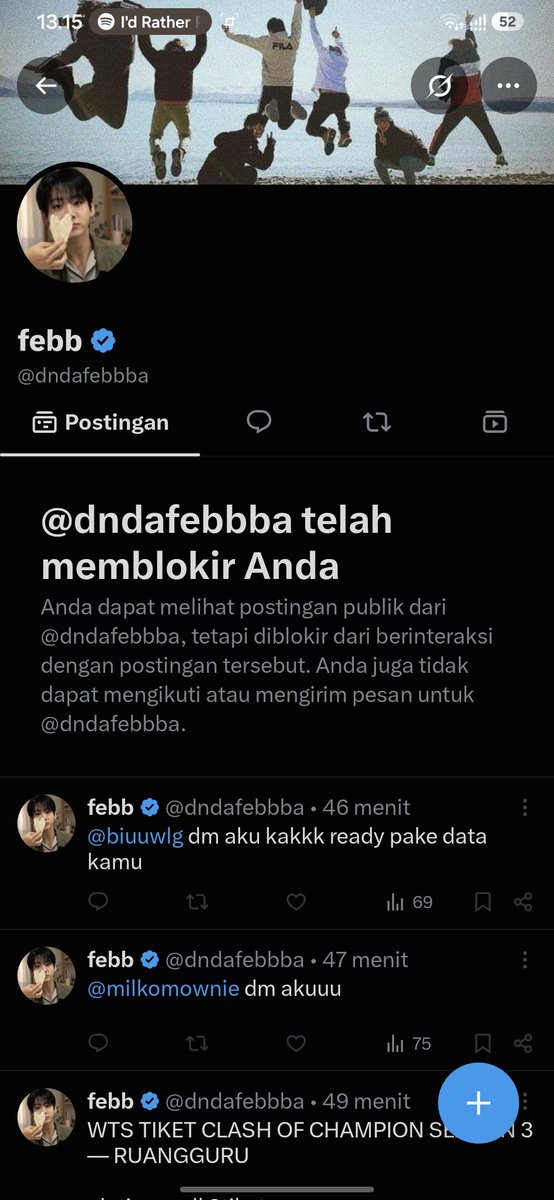 biuuwlg's tweet photo. PENIPU!!! TOLONG GUYS akuuu uang aku ilang 1juta😭😭 https://t.co/3aQn0AdF05