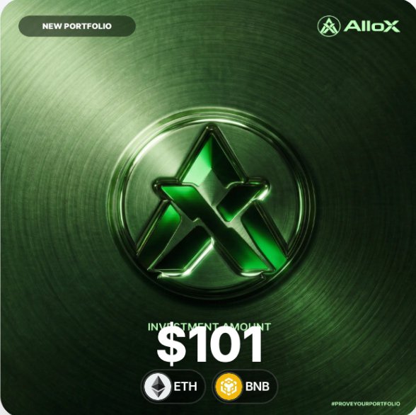 SarimKh23's tweet photo. My $101 on-chain portfolio is now live on

@alloxdotai!

Excited to participate in the #ProveYourPortfolio campaign and looking forward to the journey ahead. Let's build! ❤

#AlloX https://t.co/IjdZOKGQpg