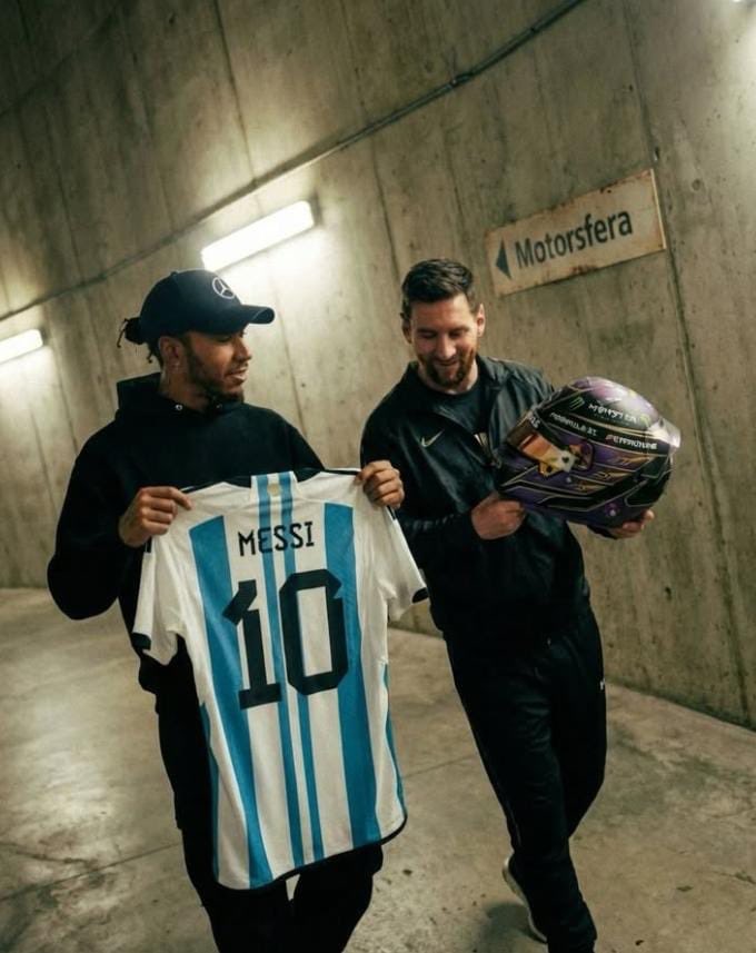 rocrella's tweet photo. My Sport GOATS are LEWIS HAMILTON and LIONEL MESSI https://t.co/XiBcbSBKNP