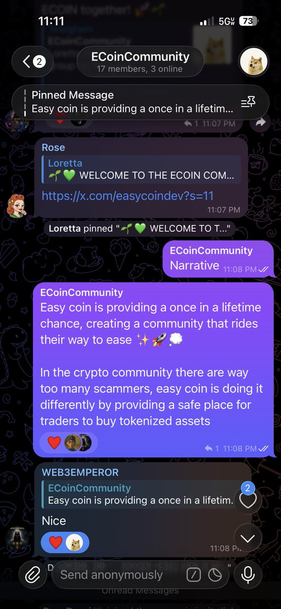 EasyCoinDev's tweet photo. Join the Easy Coin Community 🚀
We Are Growing Stronger Every Day 💪🏾
Coin Is Live Going To Start Holding Soon 👀

https://t.co/TjCBpIkJVb https://t.co/abVm5WWI5f