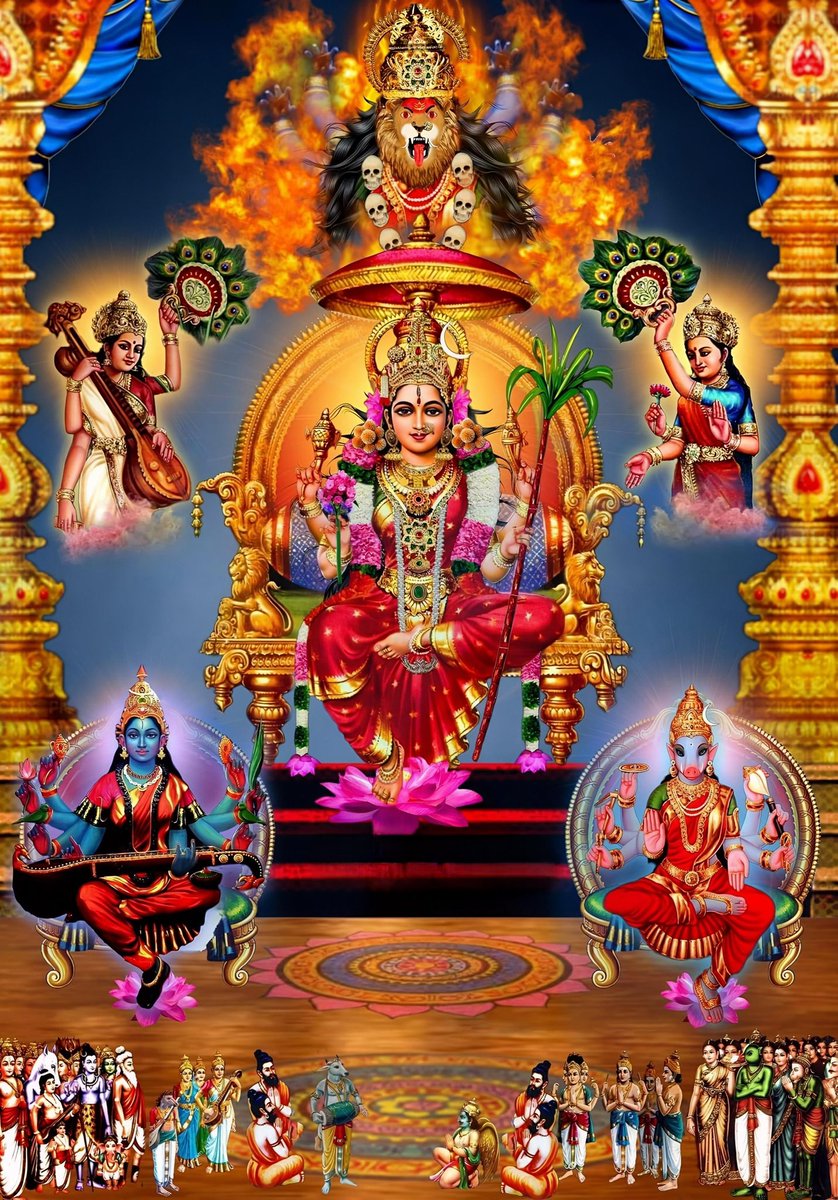 yajnshri's tweet photo. भगवान हयग्रीव, अगस्त्य मुनि को माँ ललिता त्रिपुरसुंदरी का ललिता सहस्रनाम सुनाते हुए …… https://t.co/ZJXZqxeWS9