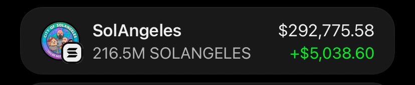 Alpha_calls100's tweet photo. $SOLANGELES Is printing massively on my Alpha telegram group 🏆🚀

If you’re in my  tg group your copy trade would have been on same profit as I am.

Ca: 8wxkvAfEns76yBzu4MnbV7VnXWjg3iDPA9uwAQ6cpump https://t.co/eob9gVXNuK