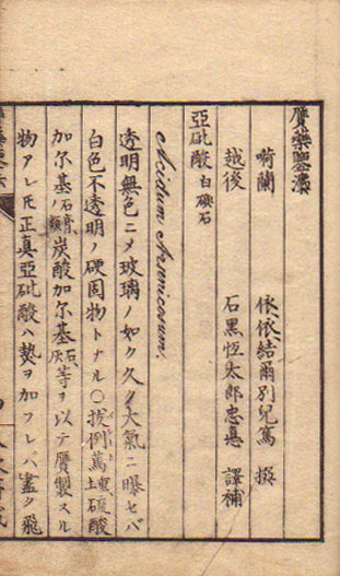rinrokakushoten's tweet photo. 【古典籍紹介】
『贋薬鑒法』
附録伍薬禁忌
依、依、結爾別兒篤撰 石黒恒太郎訳補
明治二年序 英蘭堂刊
小本
1冊
#琳琅閣_古典籍 #和本
#Japan #ILAB #ABAJbook #rarebook
▽▽詳細・ご注文は▽▽
https://t.co/zlOavkMxRR https://t.co/ZnJ3im6PsY
