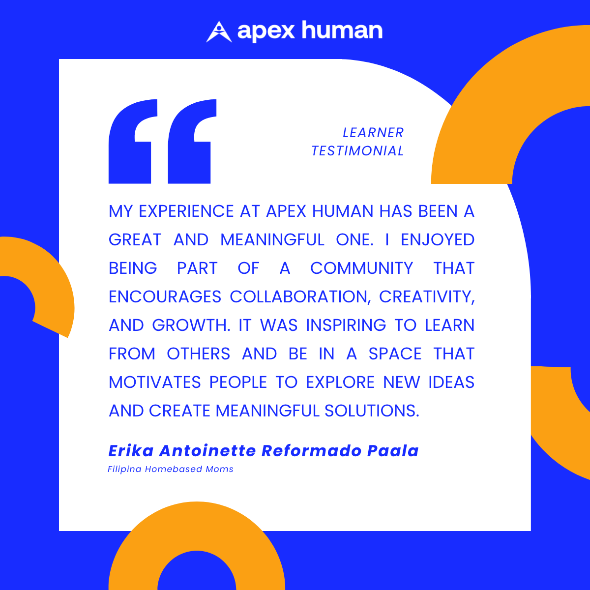 apexhuman_ai's tweet photo. "You will not get out without any progress."

One of our first batch builders said it best — four days in, they had fully working sales engines, AI fundamentals picked up in minutes, and a community that pushed them to think differently. https://t.co/FrooS2D7Gt