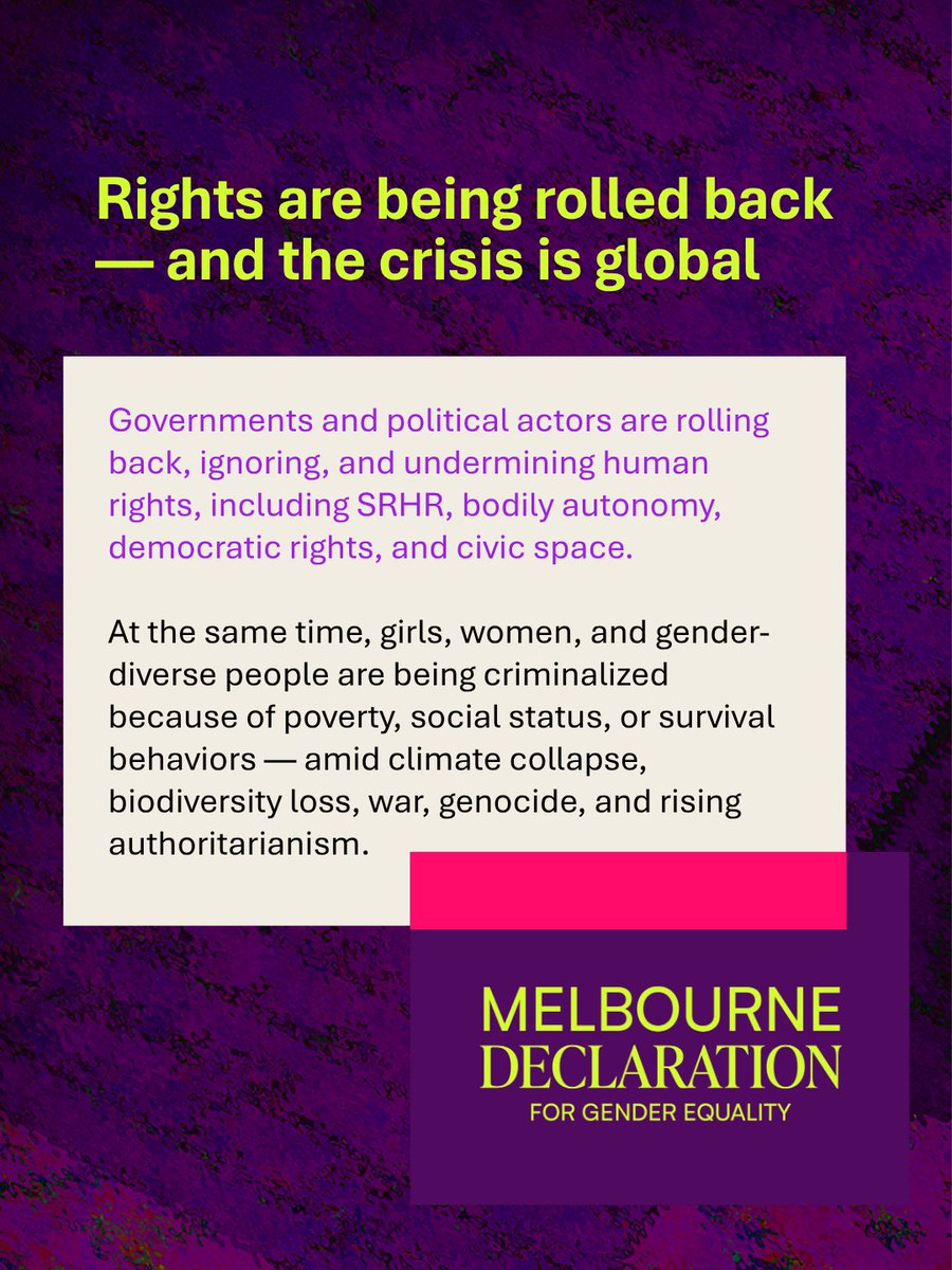 WomenDeliver's tweet photo. The #MelbourneDeclaration was created for this moment. With 829 endorsements, 318 organizations, and 11 governments signing the Joint Declaration for States, a growing community is choosing it as a shared standard for change 👉 https://t.co/lCMuBgAkaD https://t.co/HjCiL1sZ6B