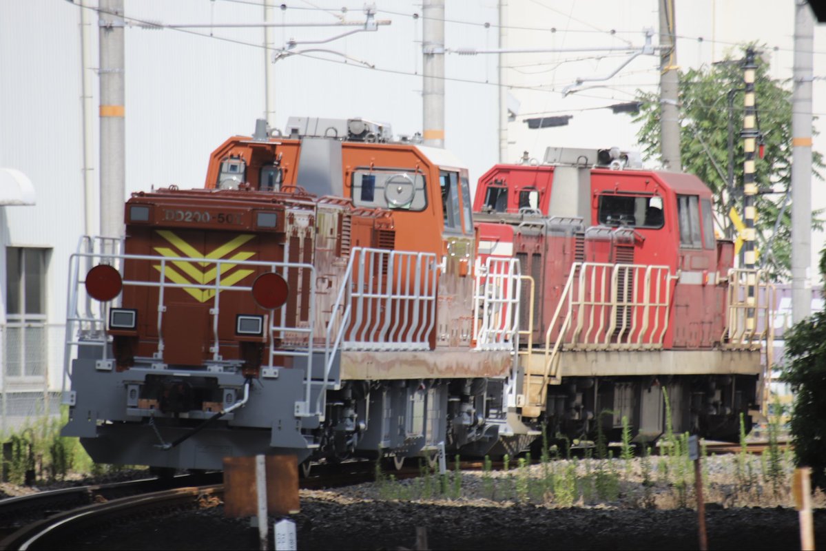 f1_jima's tweet photo. 2026.7.29
甲36  兵庫▶︎手稲
JR北海道向けDD200-501 
本日、川崎車両を出場し甲種輸送中です。

牽引機は鷹取神タ▶︎吹貨西まではDD200-18（愛）です。

話題のゼブラ塗装と旋回窓…何かとかっこいいですね！

川崎車両北門前にて https://t.co/76SK0DBYpR