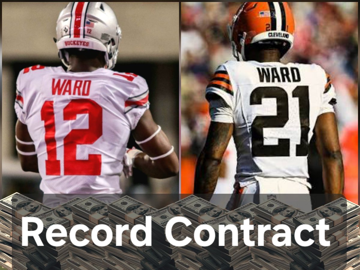 TheHarvCoreOne's tweet photo. CONGRATS to former Ohio State Buckeye Denzel Ward on securing the largest DB contract in NFL history with the Cleveland Browns! https://t.co/wIQr2QaIxd