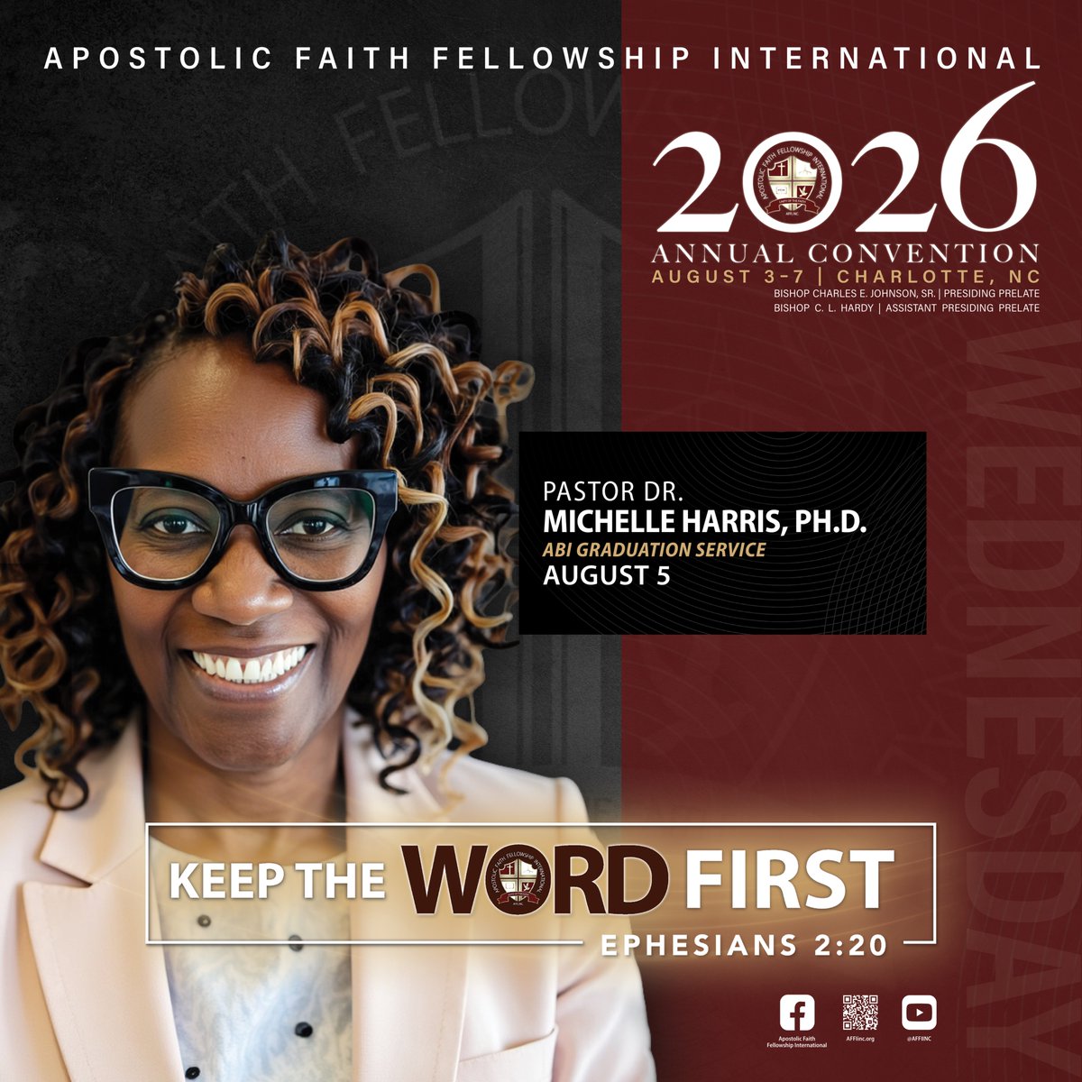 AFFI_Inc's tweet photo. WEDNESDAY, AUGUST 5, 2026
God moves in miraculous ways—don’t miss Him move at the 2026 Annual Convention in Charlotte, NC. KEEP THE WORD FIRST!
🚨REGISTER TODAY!🚨 https://t.co/AT1SSWWoai https://t.co/H52b4kz5wA
